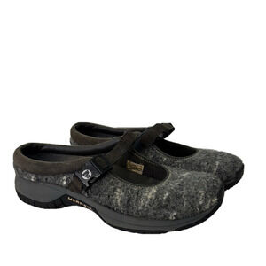 Merrell Grey and Black Women's Slip-on Mary Jane Shoes